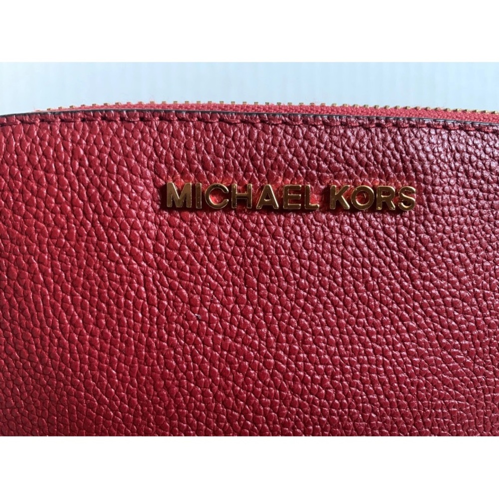 Michael Kors Sz Medium Scarlet Red Bag Adele Dome Crossbody NWT - Picture 2 of 11